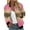 Hot Pink, variant on Herrnalise Women's Bomber Jacket Casual Coat Zip Up Outerwear Windbreaker Floral Prints Overcoat With Pockets Purple,M