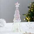 thumbnail image 4 of Dmlowu Glass Christmas Lights - 10"/25cm Table Top Christmas Tree Night Light, Exquisite Tabletop Christmas Tree Led Lights for Holiday Party Christmas Decorations, 4 of 7