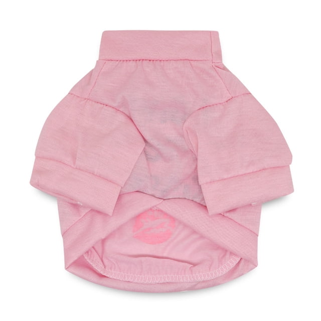 Billuyoard Ropa Camisa Primavera Verano Patrón de algodón Disfraces Collar Ropa elástica Abrigo Belleza para perros pequeños Chihuahua Ropa para mascotas Rosa L Billuyoard PT003727-24B