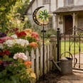 thumbnail image 4 of Iron Windmill Stake Light, Solar Powered Courtyard Decoration With Rotating Led Blades, for Garden Pathway, Green, 4 of 6