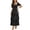 01 Black, variant on Women's Puff Sleeve Summer Vacation Maxi Dress, Boho Floral Print Square Neck Layered Wedding Guest Beach Dresses