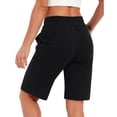 thumbnail image 7 of SPECIAL MAGIC Women’s Cotton Bermuda Sweat Shorts 10" Knee-Length Athletic Shorts with Pockets for Workout Lounge Sports, 7 of 7