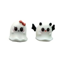 Lovely Ghost Halloween Decor, Resin Ghosts Small Scary Ghost Figurines Halloween Ghost Sculpture Statue Spooky Home Decorations Coffee Table Centerpieces Shelf Car Interior Decoration Pendant
