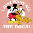 thumbnail image 3 of Mickey & Friends - Mickey Pluto Just Want All Dogs - Toddler And Youth Girls Short Sleeve Graphic T-Shirt, 3 of 5