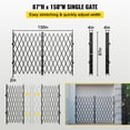 thumbnail image 3 of VEVOR Double Folding Security Gate, 6-1/2' H x 12' W Folding Door Gate, Steel Accordion Security Gate, Flexible Expanding Security Gate, 360° Rolling Barricade Gate, Scissor Gate or Door with Keys, 3 of 9