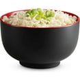 thumbnail image 3 of Ramen Bowl, Japanese Bowls, Noodle Bowls, Large Soup Bowl, Ceramic, Large Capacity, For Ramen, Pho, Udon, Soba, Microwave and Dishwasher Safe, 34 oz, Set of 4 (Black/Red), 3 of 7