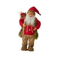 thumbnail image 4 of Adorno de fiesta de muñeco de Papá Noel, figura de Papá Noel de pie, linda decoración navideña para la entrada de la mesa, entrada interior 25 x 5 x 60 cm, 4 of 8