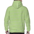 thumbnail image 7 of Wukai Green Gingham Print Men Hoodies Fleece Sweatshirts Long Sleeve Sweaters Pullover Fall Outfits Winter Clothes-XX-Large, 7 of 7