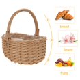 thumbnail image 2 of 1pc Rattan Woven Flower Cesta de Almacenamiento Natural Cesta Huevos Titular de Huevos Amarillo, 2 of 6