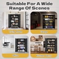 thumbnail image 7 of Tall & Wide Metal Garage Storage Cabinet with Wheels & Pegboards, 43''W x 22''D x 72''H Locking Rolling Tool Storage Cabinet with Locking Doors and Adjustable Shelves, 7 of 7