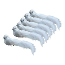6Pcs Artificial Feather Birds Simulation Garden Figurine Realistic Arts Simulation Foam Birds, Bird Model Crafts for Home DIY Craft Ornaments