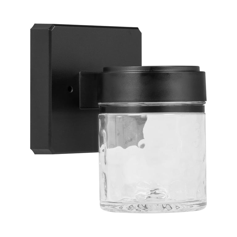Mainstays Outdoor Integrated LED Wall Light, Black, 6 In photo 3
