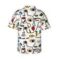 thumbnail image 3 of Goofa Aabstract Eyes Hawaiian Shirt for Men, Unisex Summer Beach Casual Short Sleeve Button Down Shirts,Aloha Tropical Floral print shirt-XX-Large, 3 of 9