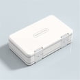 thumbnail image 4 of Double Layer 24 Compartment Weekly Organizer Box Travel Portable Pill Case Moisture Proof Daily Use Blue White, 4 of 9