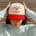 thumbnail image 3 of Espresso Martini Social Club Embroidered Trucker Hat, Adjustable Snapback Cap for Women, Fun Cocktail-Themed Design, Perfect for Brunch Dates, Parties, or Gifting, Stylish Everyday Accessory, 3 of 5