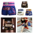 thumbnail image 6 of Unisex Boxing Shorts mma Muay Thai Training Trunks Fitness Shorts for Adults M No. 74, 6 of 9