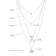thumbnail image 3 of Collar En Capas Para Mujer, Collar De Luna, Colgante De Tarjeta, Cadena De Plata, Joyería, Collar Multicapa Con Disco De Luna, Regalo De Cumpleaños Eigraketly AP007542-02, 3 of 6