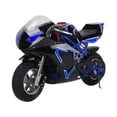 thumbnail image 2 of MotoTec 49cc 2-Stroke Gas Powered Pocket Bike Mini Motorcycle GT Blue, 2 of 4
