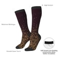 thumbnail image 4 of Fotbe Gold sparklin print Women's Men's Novelty Crew Socks Cotton Socks Knee High Socks for Walking,Running,Nurses,Pregnancy, 4 of 6