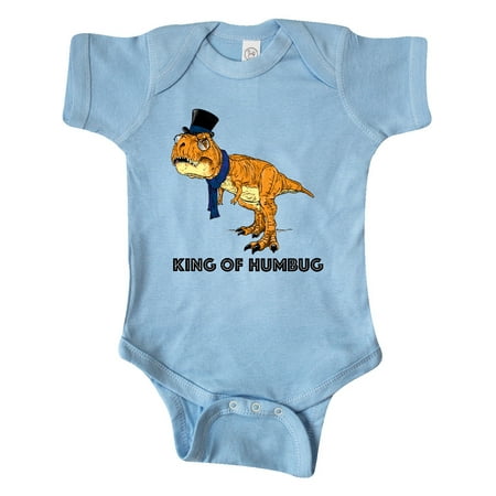 

Inktastic King of Humbug Orange Tyrannosaurus Rex in Top Hat and Scarf Gift Baby Boy or Baby Girl Bodysuit