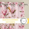 thumbnail image 6 of Pink Orchid Kitchen Curtains Window Panels, Spring Floral Flowers Leaves Botanical Insulated Window Treatment Curtain, Grommet Curtains for Bedroom/Living Room/Bathroom, 2 Piece 52"Wx72"L, 6 of 8