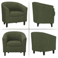 thumbnail image 5 of Renwick Corduroy Fabric Barrel Chair for Living Room, Dark Green, 5 of 11