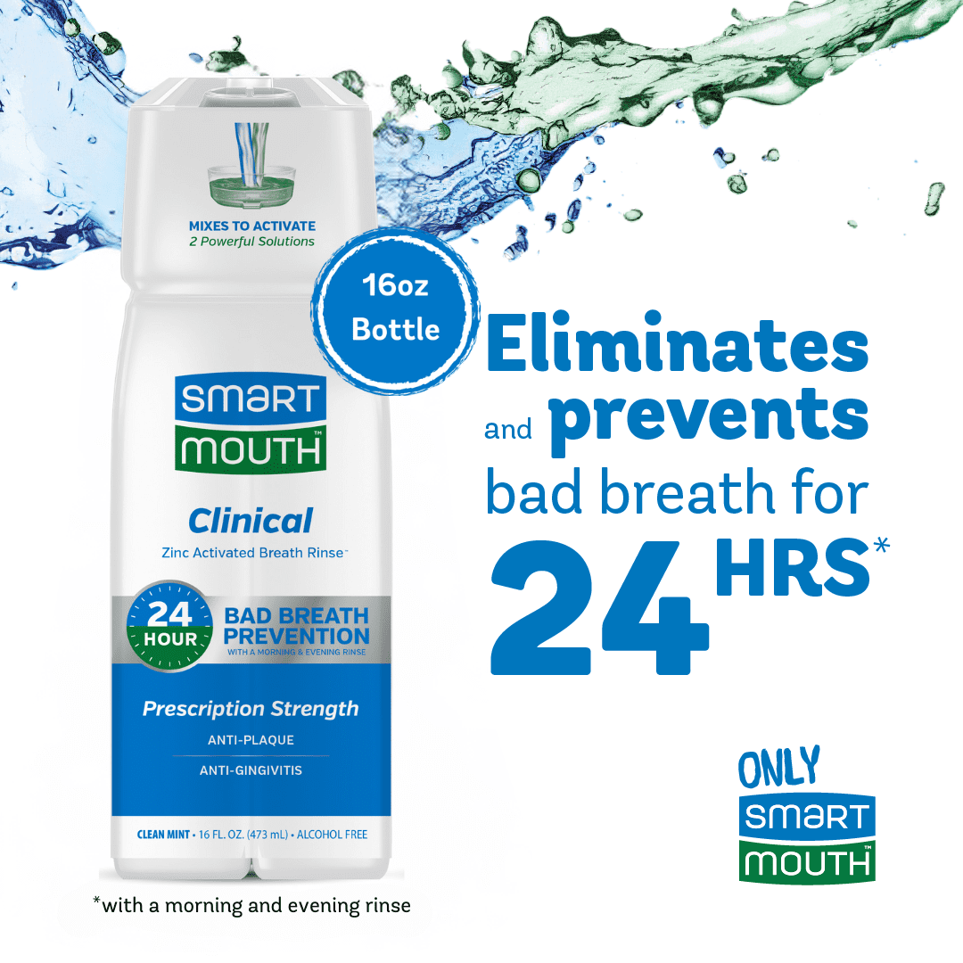 SmartMouth Clinical Activated Breath Rinse 16 oz, Mint, Adult