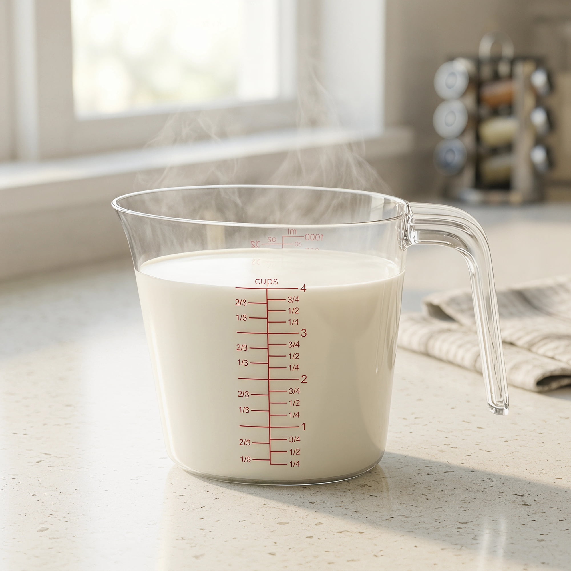 Unique Bargains PS Material Measuring Cup for Measuring and Pouring Clear 3Pcs