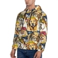 thumbnail image 3 of Wukai Watercolor Dogs Print Men Hoodies Fleece Sweatshirts Long Sleeve Sweaters Pullover Fall Outfits Winter Clothes-3X-Large, 3 of 7