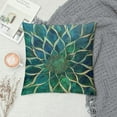 thumbnail image 2 of Nawypu Teal Dahlia Pillow Covers Teal Green Geometry Floral Couch Pillow Cases Modern Abstract Flower Decorative Throw Pillows Home Decor for Living Room Bedroom Sofa Couch Bed Cushion, 2 of 5