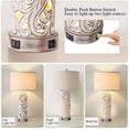 thumbnail image 4 of Tacoday 2-Piece Farmhouse Lamp Sets with Cylinder Shade, 2 Count, 4 of 8