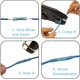 thumbnail image 5 of 100 Uds conectores de cable conector a tope de engarzado eléctrico terminales de cable de empalme completamente aislados conectores prensados ​​en frío para cableado azul, 5 of 5