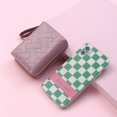 thumbnail image 4 of Bolsa Tarjetero Titular Bordado Amor Mujeres PU Monedero Plegable Corto Monedero (Púrpura) Likrtyny Para Estrenar, 4 of 5