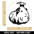 thumbnail image 2 of Cute Silkie Guinea Pig with Bow Self-Inking Rubber Stamp Ink Stamper - Purple Ink - Mini 1/2 Inch, 2 of 7