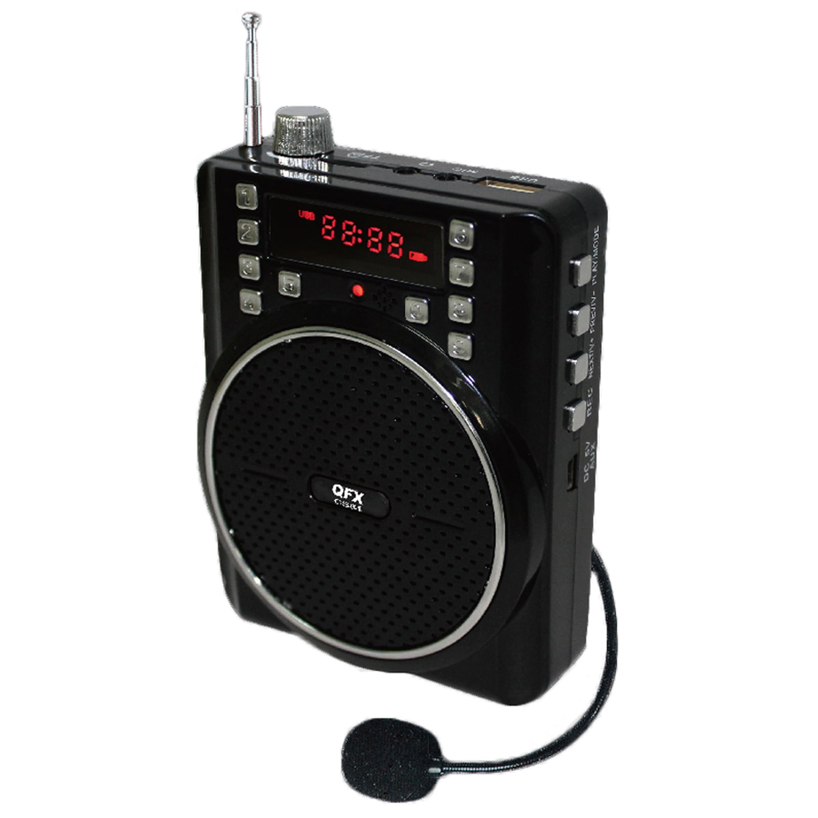 QFX Portable Battery Powered PA Speaker Black