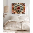 thumbnail image 3 of Burnt Orange Green Wall Art for Living Room, Canvas Picture Wall Decor for Bathroom Bedroom, Vintage Abstract Flowers Painting Artwork for Office Kitchen Hallway Dining Room Home Decorations 16"x20", 3 of 8