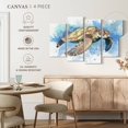 thumbnail image 4 of Elephant Stock Underwater Beige Turtle Wall Art - Horizontal Multi Panel Canvas - Living Room Wall Decor - Animal Multi Panel - White And Yellow Decor - 75" x 48", 4 of 4