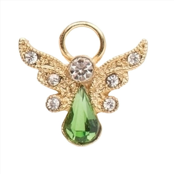 Roman Birthstone Angel Pin August Peridot