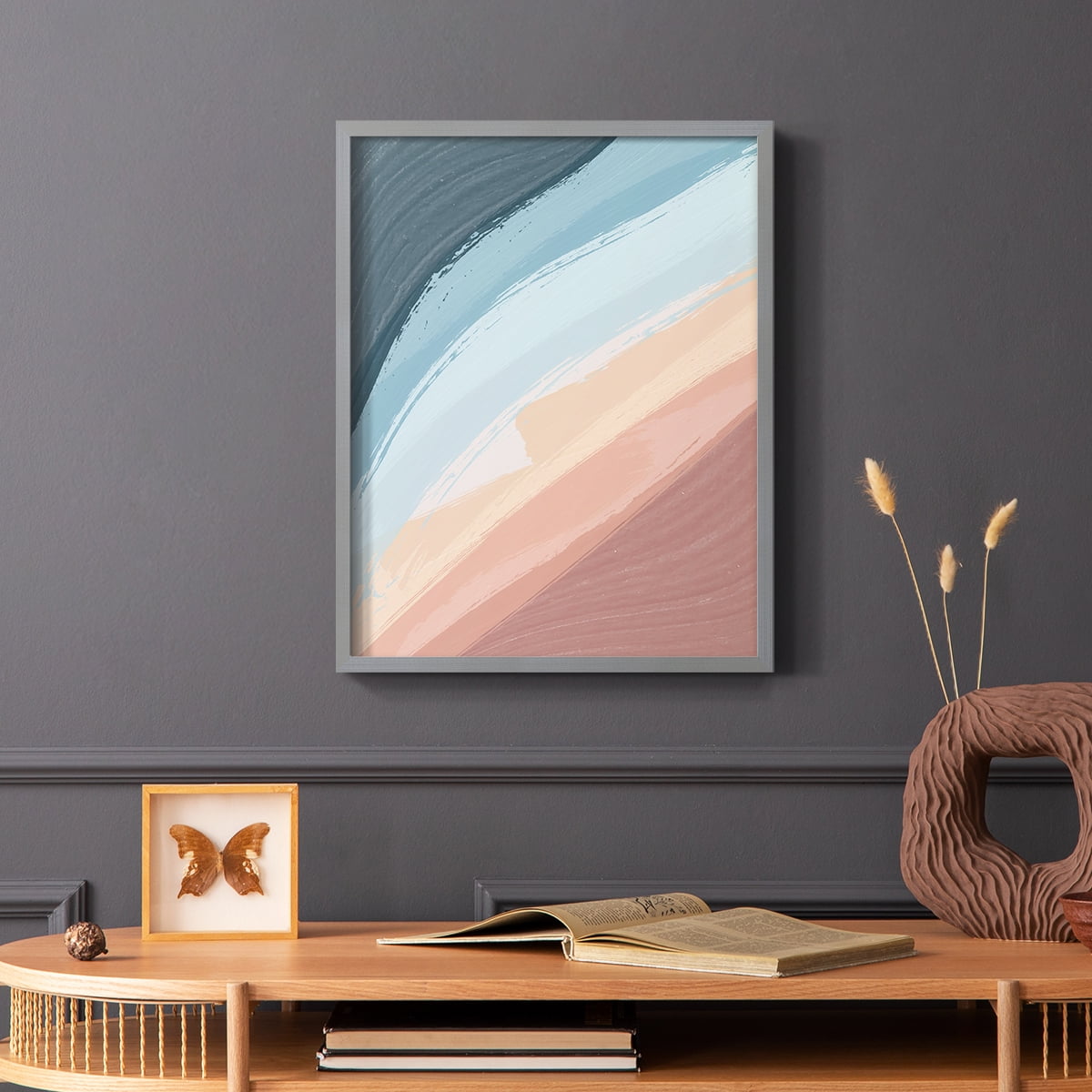 Waters Rolling Framed Print in Gray Solid Wood 16 x 20 Framed Print