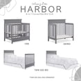 thumbnail image 6 of Dream On Me Harbor 4-in-1 Convertible Mini Crib in Steel Grey, Greenguard Gold Certified, 6 of 12