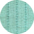 thumbnail image 1 of Ahgly Company Indoor Round Abstract Light Blue Modern Area Rugs, 6' Round, 1 of 4
