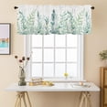 thumbnail image 2 of Spring Summer Eucalyptus Leaves Kithen Curtains Valances for Windows Sage Green Leaf Floral Herbs Window Valance Farmhouse Small Rod Pocket Curtain for Living Room Bathroom Bedroom Decor 54x18 Inch, 2 of 6
