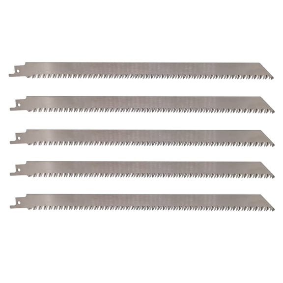 Stainless Steel Reciprocating Saw Blades for Meat, 12 Inch 8TPI Unpainted Reciprocating Saw Blades for Wood Pruning, Food Cutting, Big Animals, Frozen Meat, Beef, Sheep, Cured Ham, Turkey, Bone -