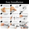 thumbnail image 3 of MERIVILLE 1" Single Curtain Rod Set, Adjustable 48–84 Inches, Prima Finials, Satin Nickel, 3 of 9
