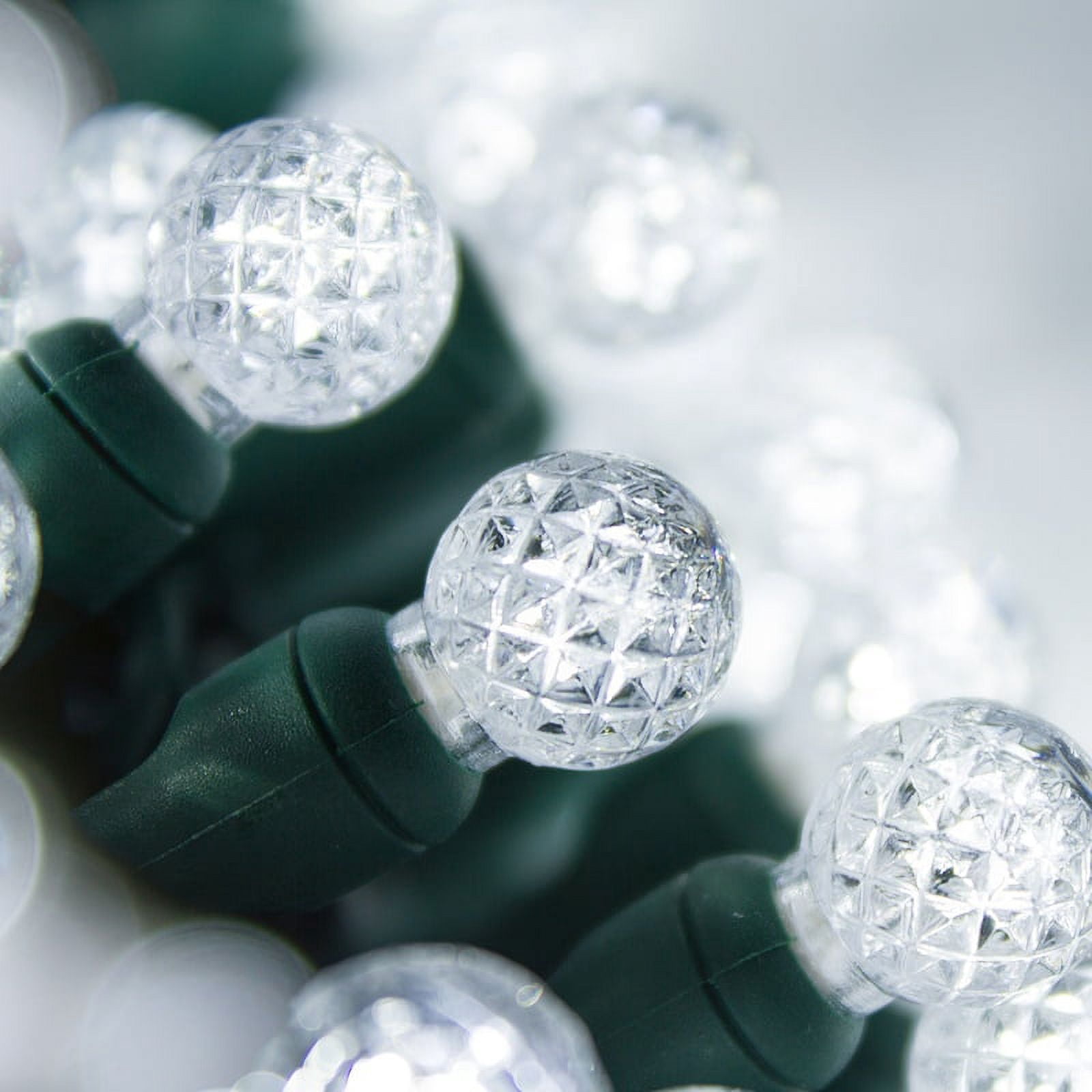 70 G12 Ball Lights Cool White String Lights, 24 ft LED Globe Christmas Lights Cool White Lights String Globe String Lights White LED String Lights