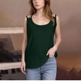 thumbnail image 2 of aidice Tank Tops for Women Eyelet Round Neck Sleeveless Loose Tops Comfy Casual Solid Color Summer Tshirts, 2 of 6