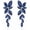 Leaf_Blue Silver-Tone, variant on Gorgeous Wedding Prom Jewelry Marquise Cubic Zirconia Teardrop Crystal Chandelier Bridal Dangle Earrings for Women Brides