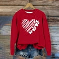 thumbnail image 4 of Posijego Girls Boys Valentine's Day Sweatshirts Long Sleeve Heart Graphic Tee Spring Pullover Sweatshirt for Kids 1-15 Years, 4 of 9