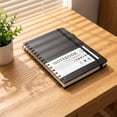 thumbnail image 3 of A5 Hardcover Lined Notebook with Elastic Closure Pen Loop, Coil Bound Lay Flat Journal for Office Meeting Daily Work Planning, Thoughtful New Gift for Colleague, 3 of 6