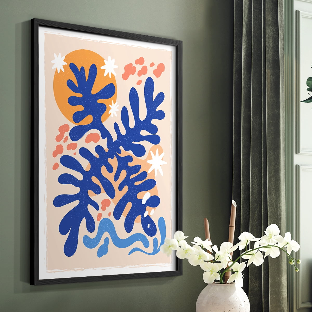 Matisse CCCLXVI in Black Solid Wood 11 x 14 Framed Print